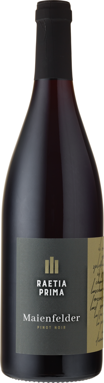 Maienfelder Pinot Noir Raetia Prima AOC Graubünden 2021 Rotwein Kiste 6 x 75 cl / 13.5 % Schweiz – Produktansicht