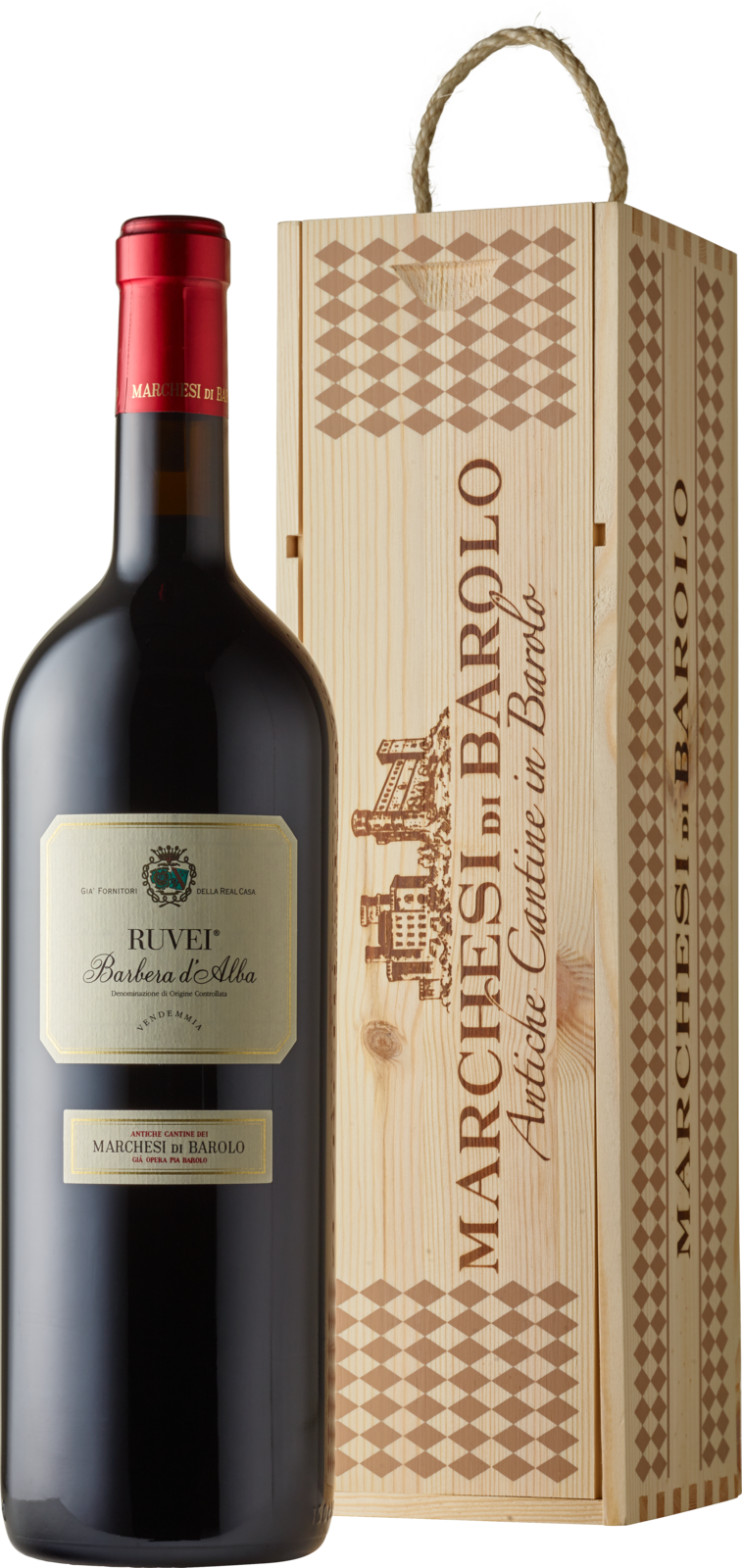 Marchesi di Barolo Barbera d'Alba DOC Ruvei 2021 Rotwein 150 cl / 14.5 % Schweiz – Produktansicht