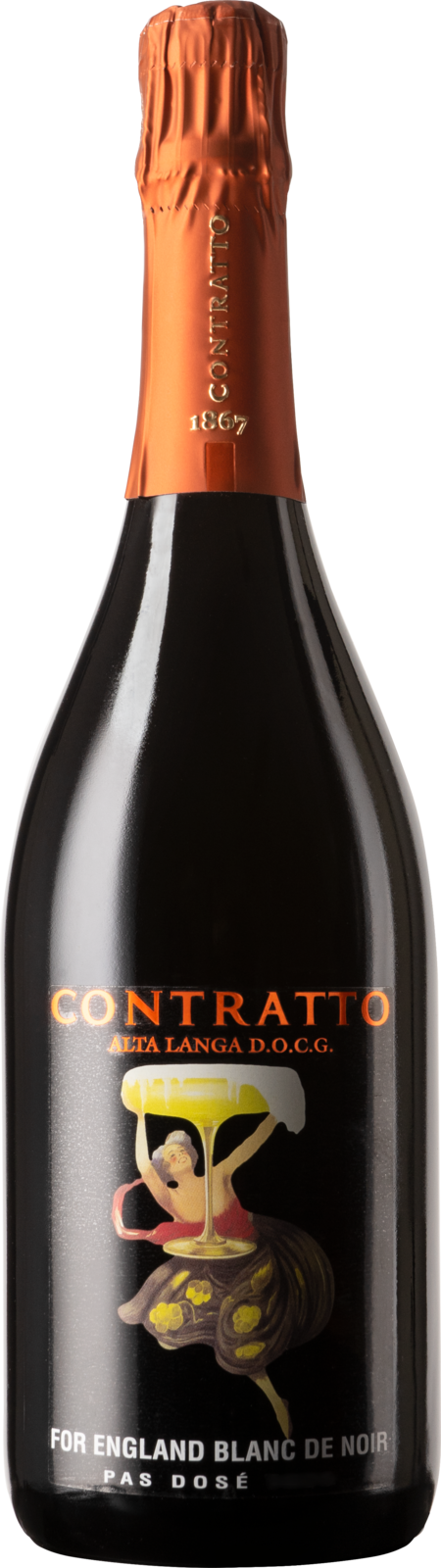 Contratto Spumante Alta Langa DOCG Blanc de Noir For England 2020 Schaumwein Kiste 6 x 75 cl / 12.5 % Italien – Produktansicht