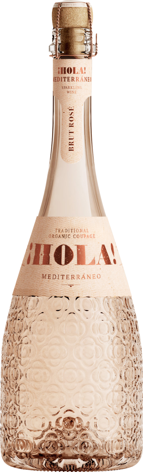 HOLA MEDITERRÁNEO BRUT ROSÉ – Bio Vegan Schaumwein Kiste 6 x 75 cl / 11.5 % Spanien – Produktansicht