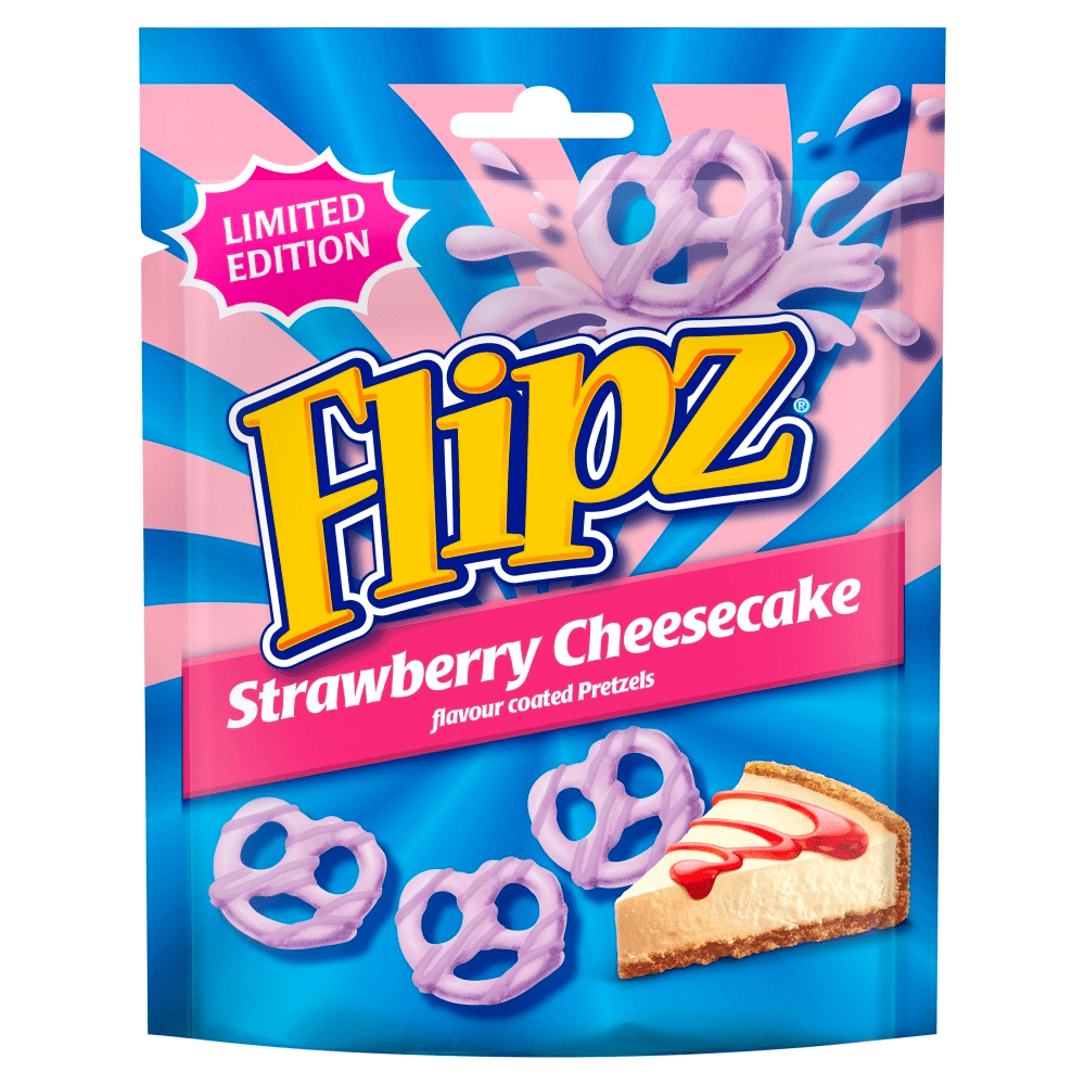 Flipz Pretzel Strawberry Cheesecake Geschmack Box 6 x 90 Gramm – Ansicht 1