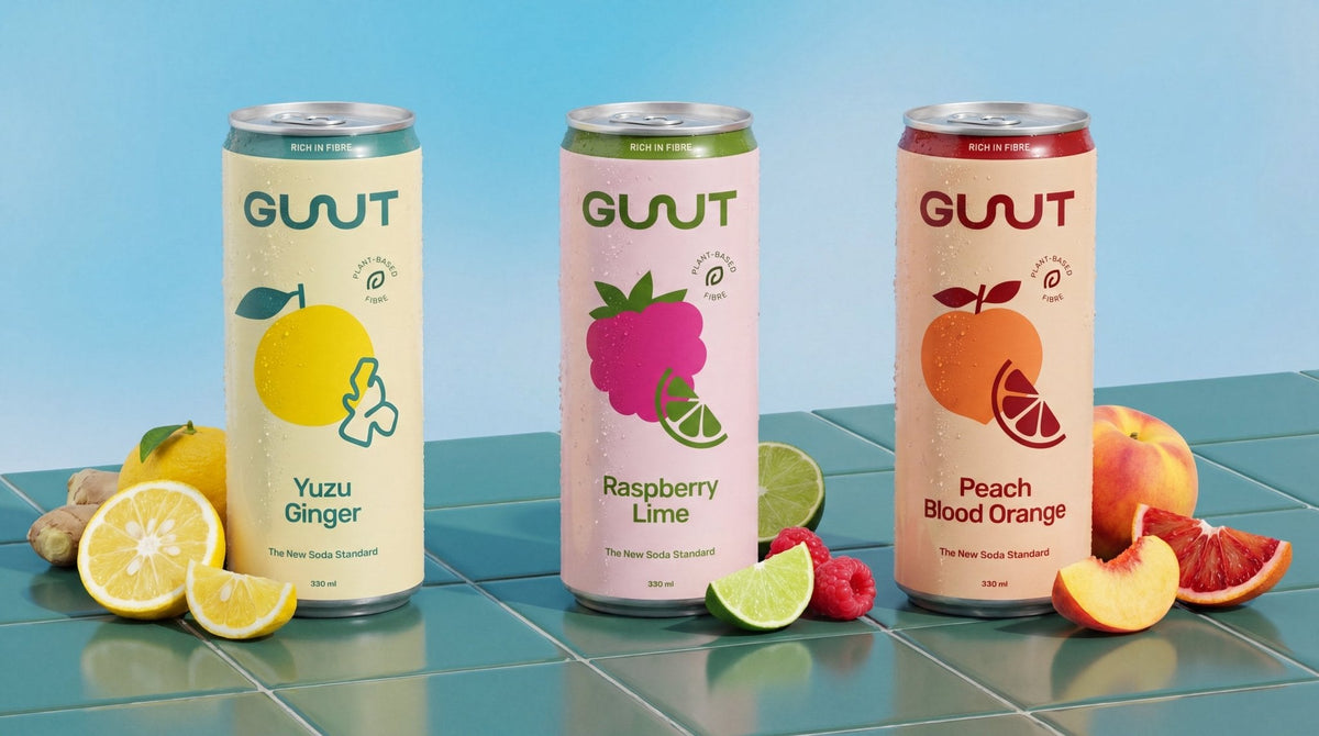GUUT Prebiotic Soda Mixed Kiste 24 x 330 ml Schweiz – Ansicht 2