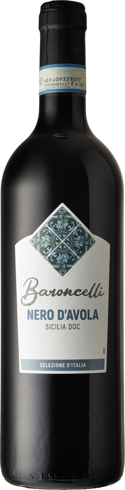 Baroncelli Nero d'Avola Sicilia DOC 2024 Rotwein Kiste 6 x 50 cl / 13.5 % Italien – Flasche
