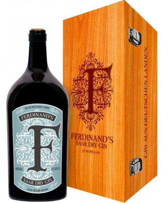 FERDINAND'S Saar Dry Gin DOPPELMAGNUM in Holzkiste 3 Liter / 44 % Deutschland