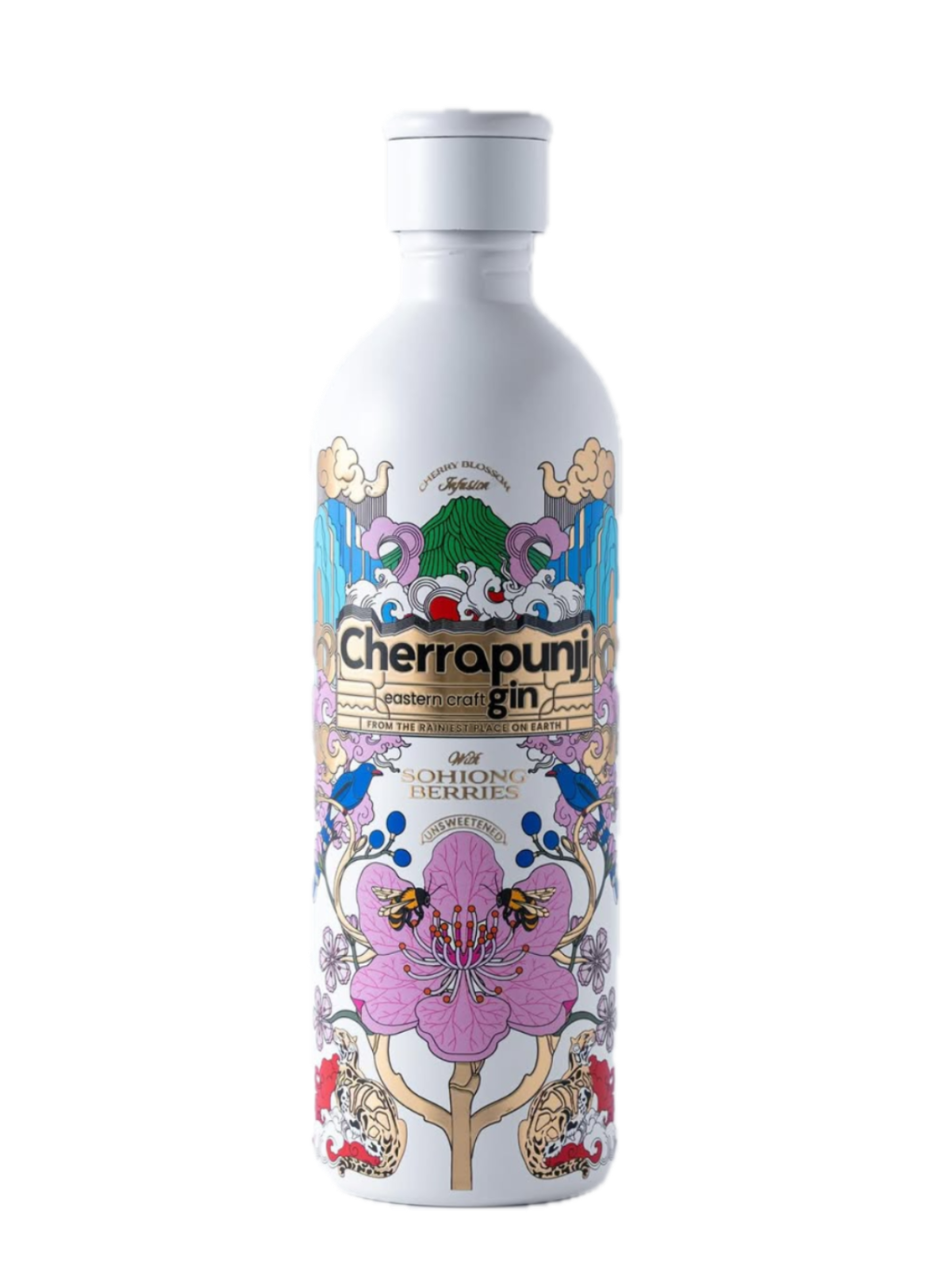 Cherrapunji Sohiong Berry Gin 75 cl / 42.8 % Indien – Flasche Vorderansicht
