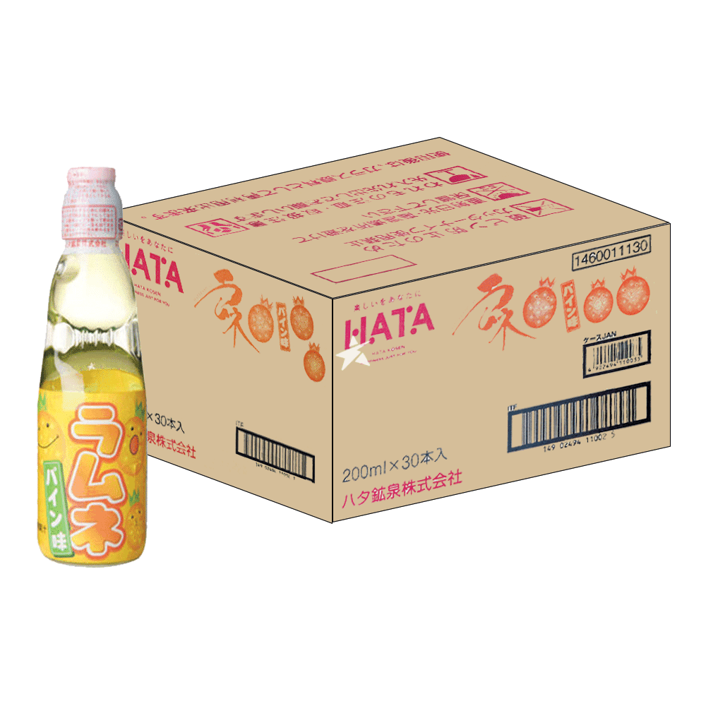 Hata-RAMUNE-Drink-PINEAPPLE-Kiste-30-x-200-ml-Japan2