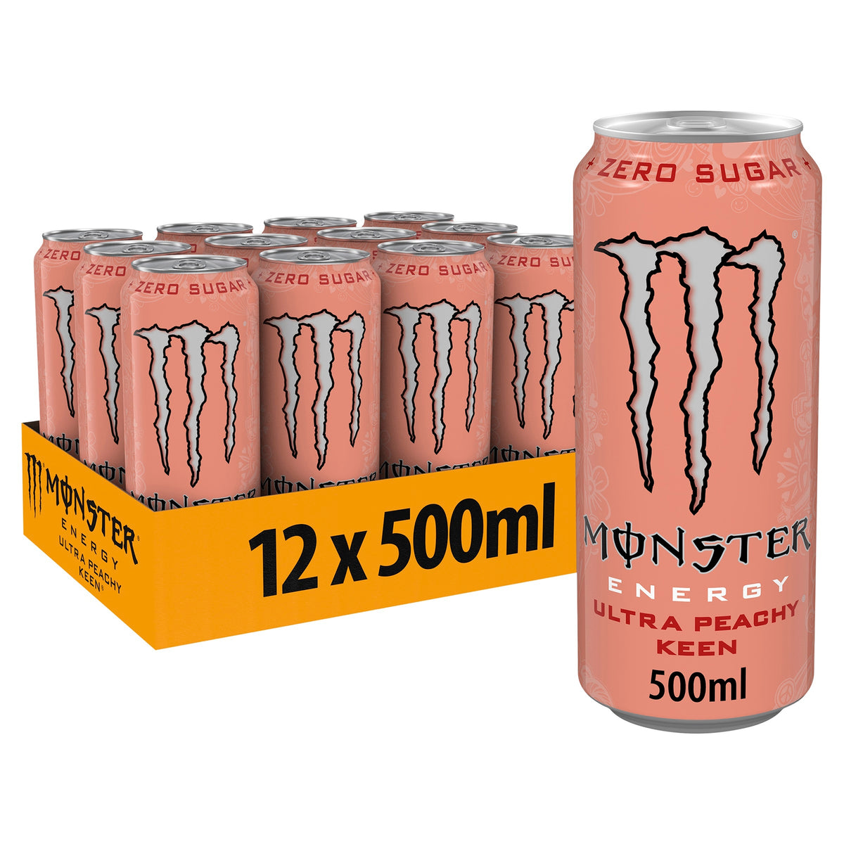 MONSTER-Energy-Drink-Ultra-PEACHY-KEEN-Zero-Kiste-12-x-500-ml-UK