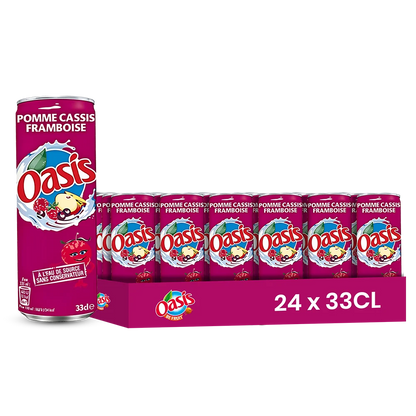 OASIS Pomme - Cassis - Framboise Limonade Dose Kiste 24 x 330 ml Frankreich