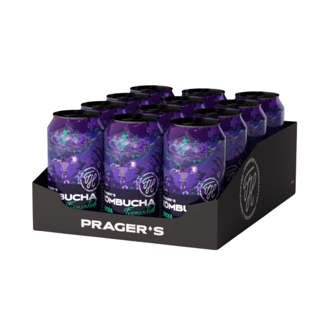 PRAGER'S Kombucha Matcha Kiste 24 x 330 ml Tschechien – Kistenansicht