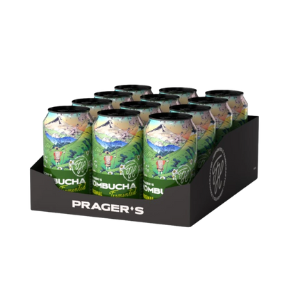 PRAGER'S Kombucha Original Kiste 24 x 330 ml Tschechien – Kistenansicht