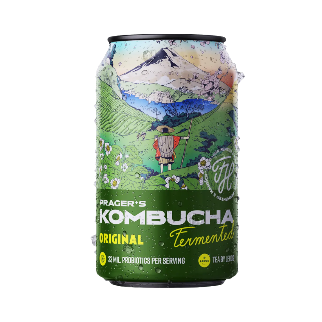 PRAGER'S Kombucha Original Kiste 24 x 330 ml Tschechien – Dose