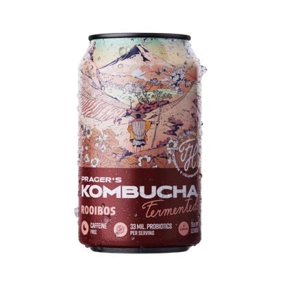 PRAGER'S Kombucha Rooibos Kiste 24 x 330 ml Tschechien – Dose