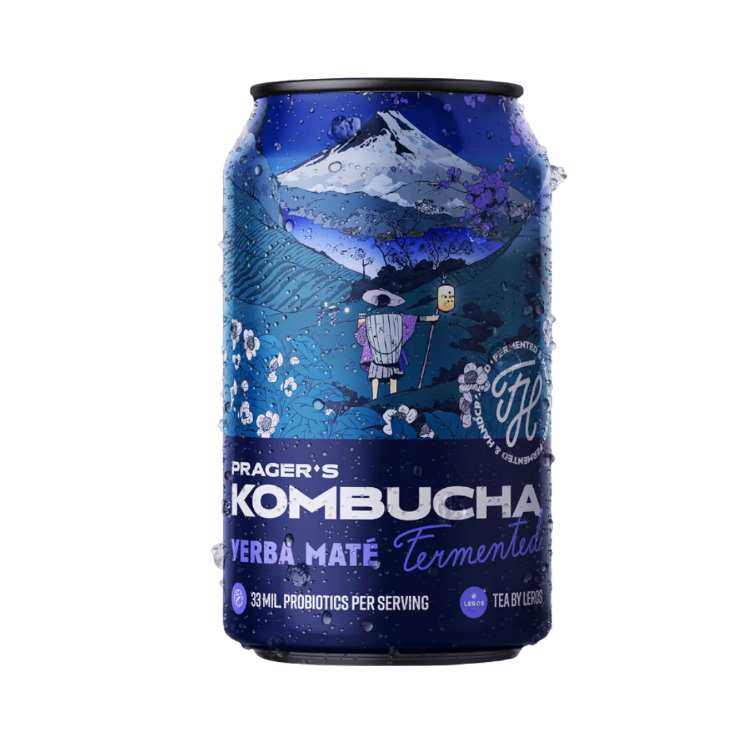 PRAGER'S Kombucha Yerba Maté Kiste 24 x 330 ml Tschechien – Dose