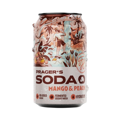 PRAGER'S Soda Mango & Peach Kiste 24 x 330 ml Tschechien – Dose