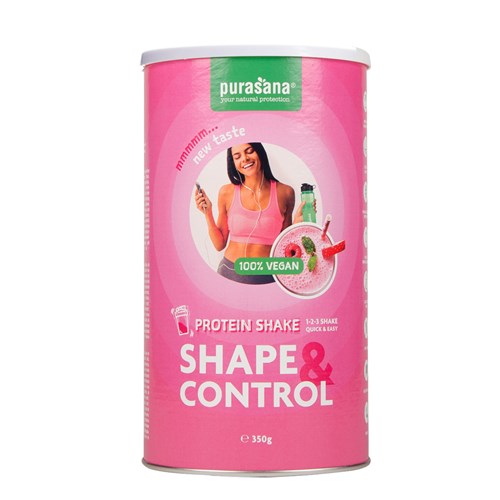 Purasana-Shape-Control-Vegan-protein-shake-FRAISE-FRAMBOISE-BIO-350-Gramm