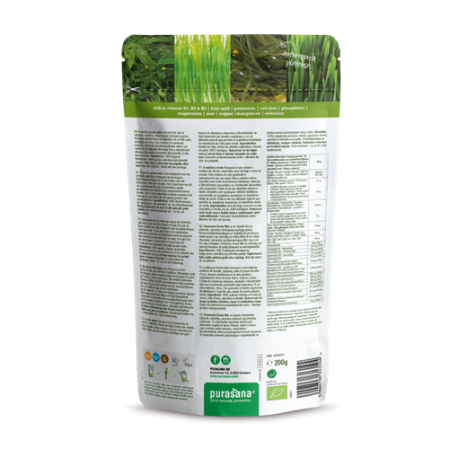 Purasana-Superfood-GREEN-Super-Mix-100-Raw-Powder-BIO-200-Gramm-Indien-back