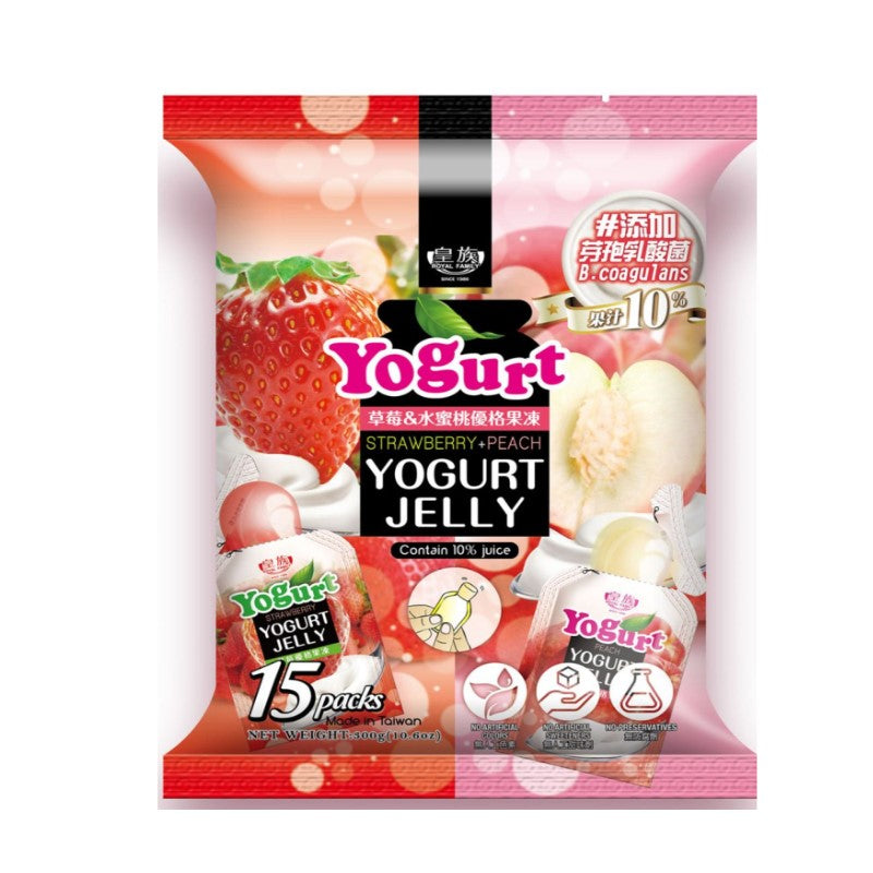 Royal-Family-JOGURT-JELLY-Strawberry-Peach-15-St-ck-300-Gramm-Taiwan