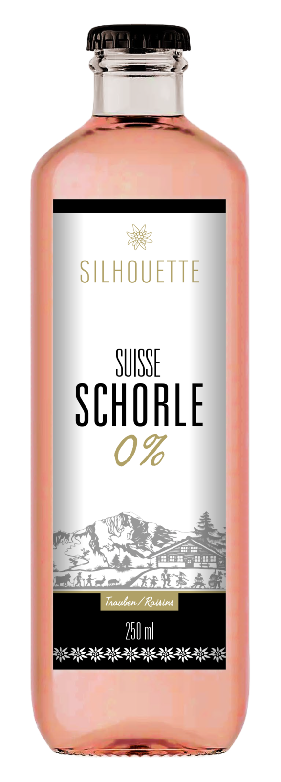 Silhouette Traubenschorle alkoholfrei Kiste 12 x 25 cl Schweiz – Produktansicht