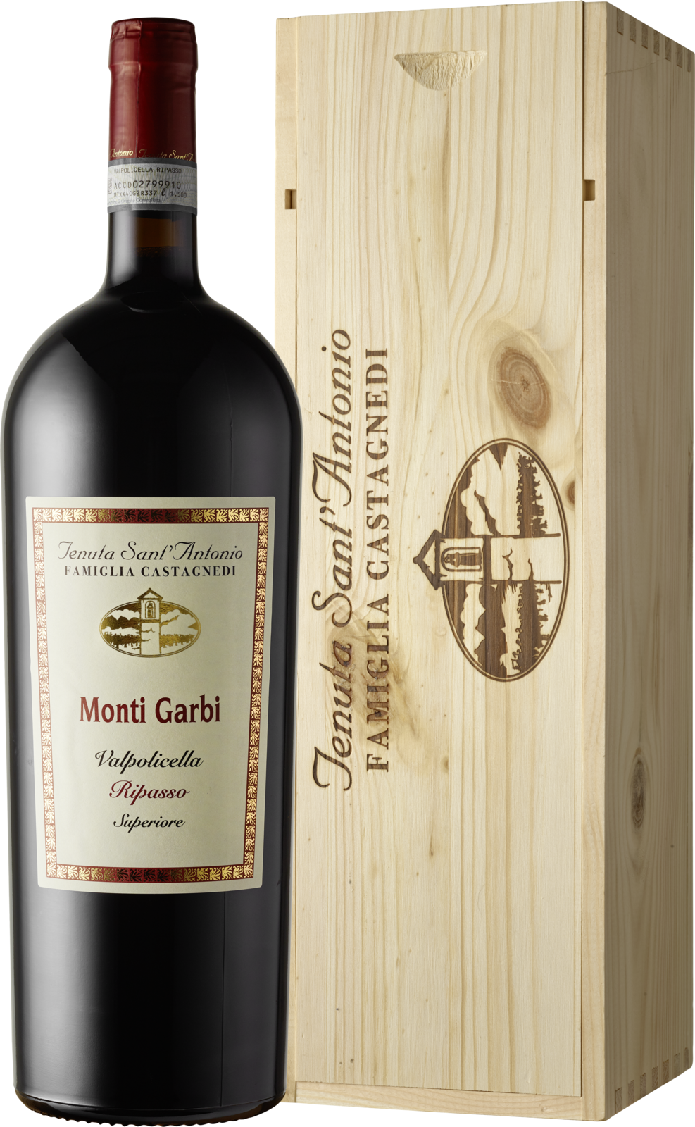 Tenuta Sant’Antonio Valpolicella superiore DOC Ripasso Monti Garbi 2022 Rotwein 300 cl / 14 % Schweiz – Produktansicht