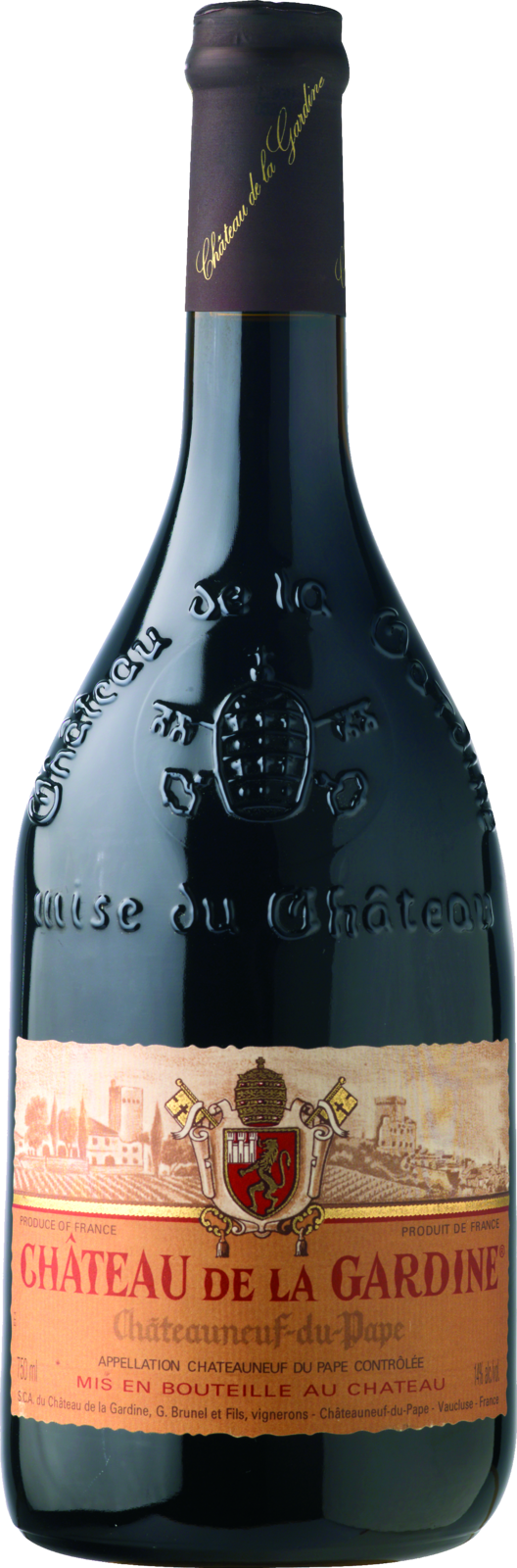 Château de la Gardine Châteauneuf-du-Pape AC 2021 Rotwein Kiste 6 x 75 cl / 14 % Frankreich – Produktansicht