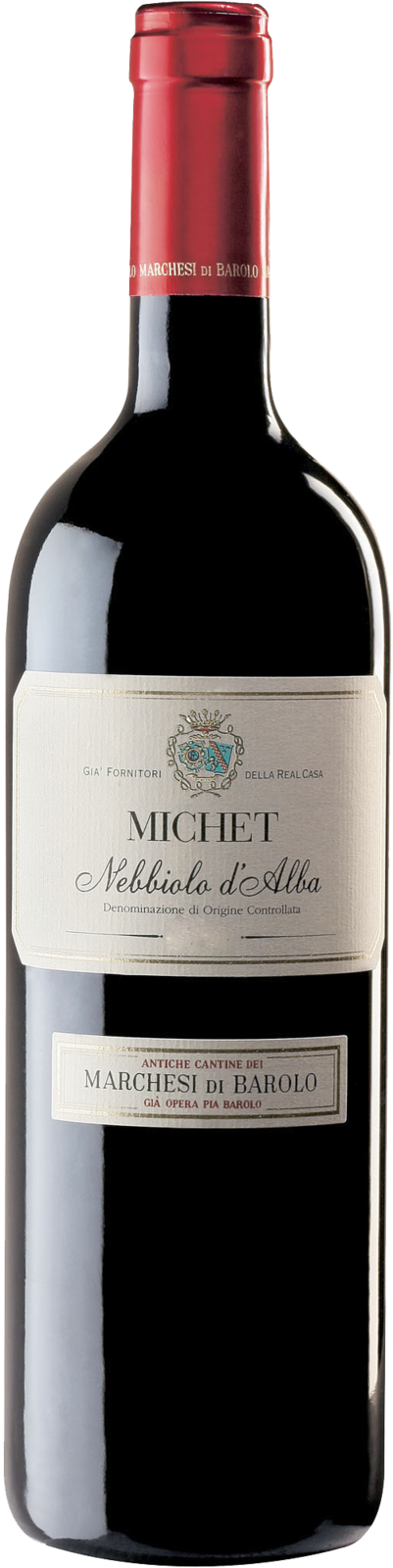 Marchesi di Barolo Nebbiolo d`Alba DOC Michet 2023 Rotwein Kiste 6 x 75 cl / 14 % Italien – Produktansicht