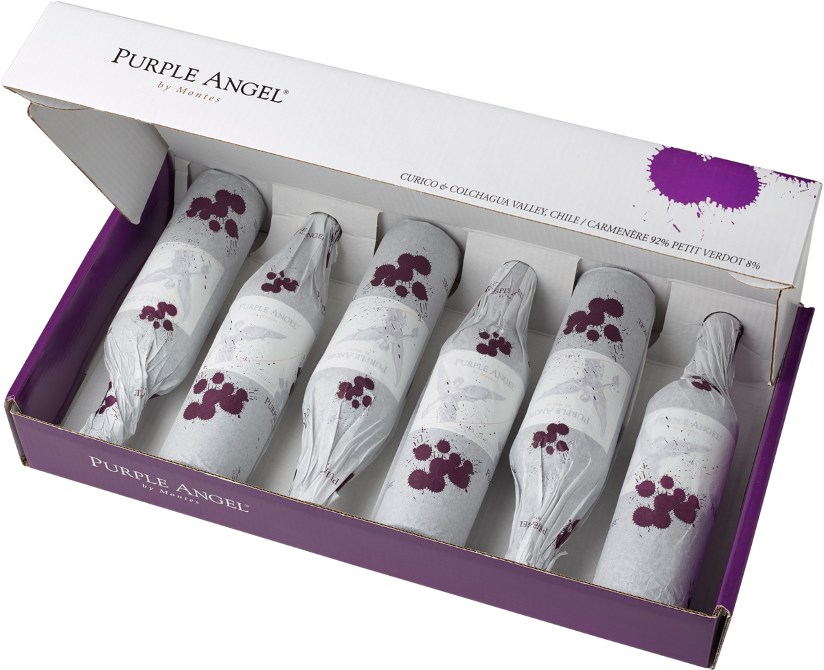 Montes Purple Angel DO 2021 Rotwein Kiste 6 x 75 cl / 14.5 % Chile – Produktansicht