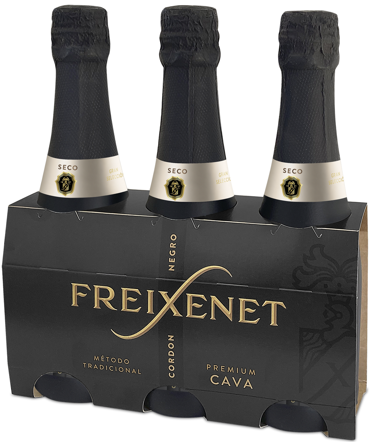 Freixenet Cava DO Cordon Negro Seco Schaumwein Kiste 8 x 20 cl / 11.5 % Spanien – Produktansicht