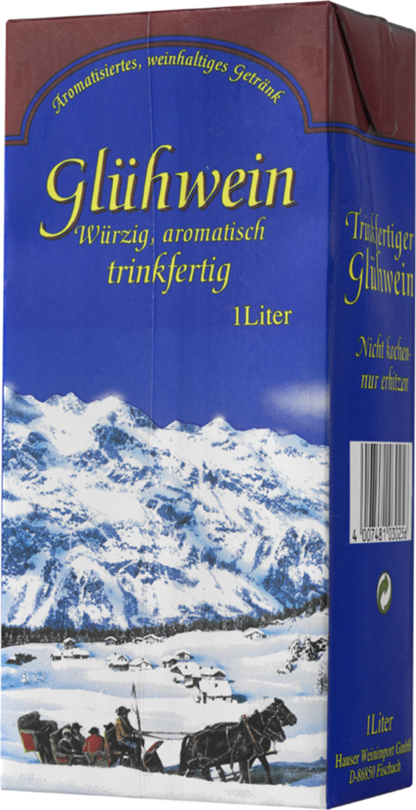 Glühwein Glühwein Tetrapack Rotwein Kiste 12 x 75 cl / 9.5 % Deutschland – Produktansicht