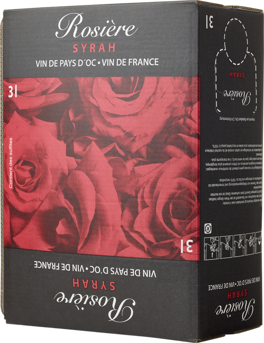 Rosière Syrah Pays d'Oc IGP 2023 Rotwein Kiste 4 x 75 cl / 12.5 % Frankreich – Produktansicht