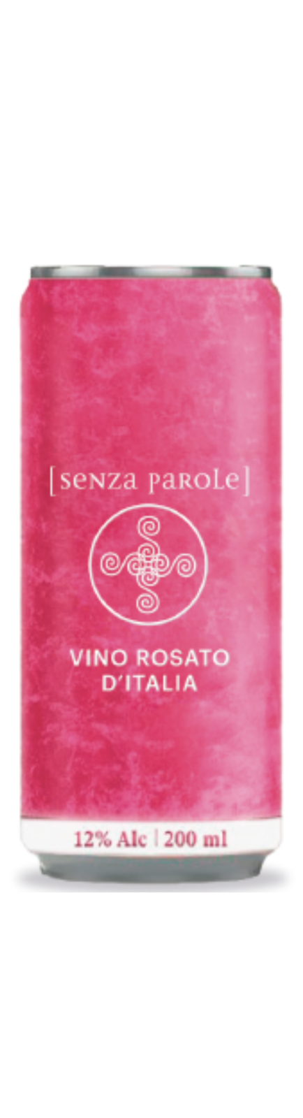 Senza Parole Vino Rosato d'Italia (4x20cl) Roséwein Kiste 4 x 20 Dose / 12 % Italien – Produktansicht