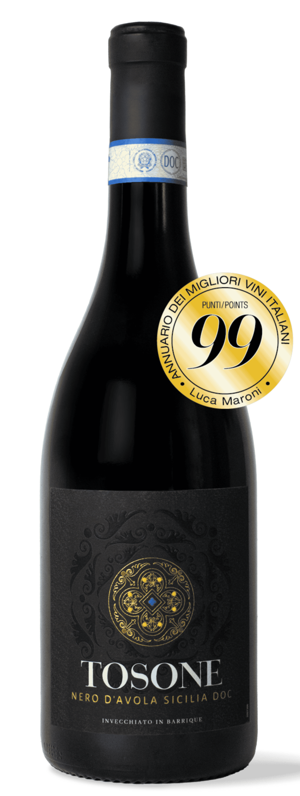 Tosone Nero d`Avola Sicilia DOC 2024 Rotwein Kiste 6 x 75 cl / 14.5 % Italien – Produktansicht