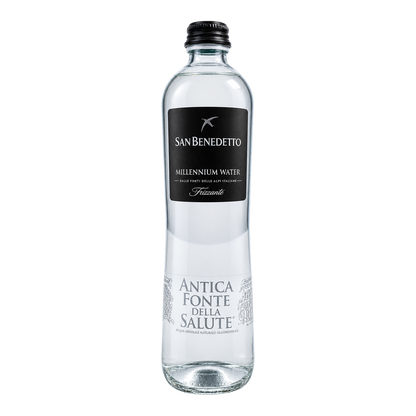 San Benedetto MILLENNIUM WATER SPARKLING Frizzante Glas Kiste 15 x 650 ml Italien