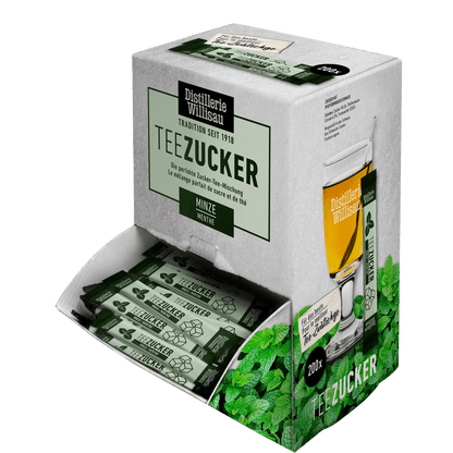 TEE-ZW-TSCHGE-ZUCKER-STICKS-miT-MINZE-perfekt-gemischt-BOX-200-x-5-Gramm-Schweiz