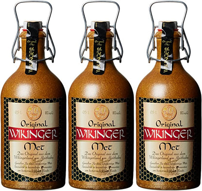 Wikinger-HONIG-MET-Original-Wikinger-Met-STEINGUTFLASCHE-Kiste-6-x