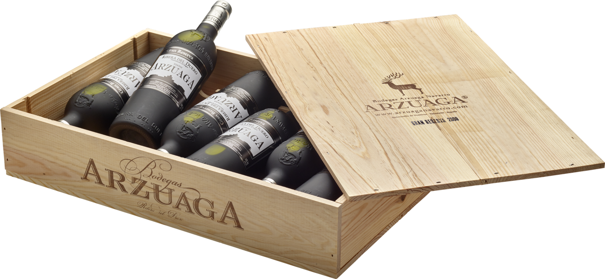 Bodegas Arzuaga Ribera del Duero D.O. Gran Reserva Arzuaga 2018 Rotwein Holzkiste 6 x 75 cl / 14.5 % Spanien – Flasche