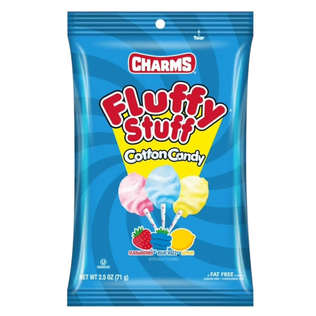Charms Fluffy Stuff Cotton Candy Zuckerwatte Kiste 24 x 71 Gramm USA – Ansicht 1