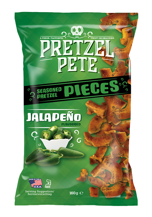 Pete's Pretzel Pieces Jalapeno Box 8 x 160 Gramm USA – Ansicht 1