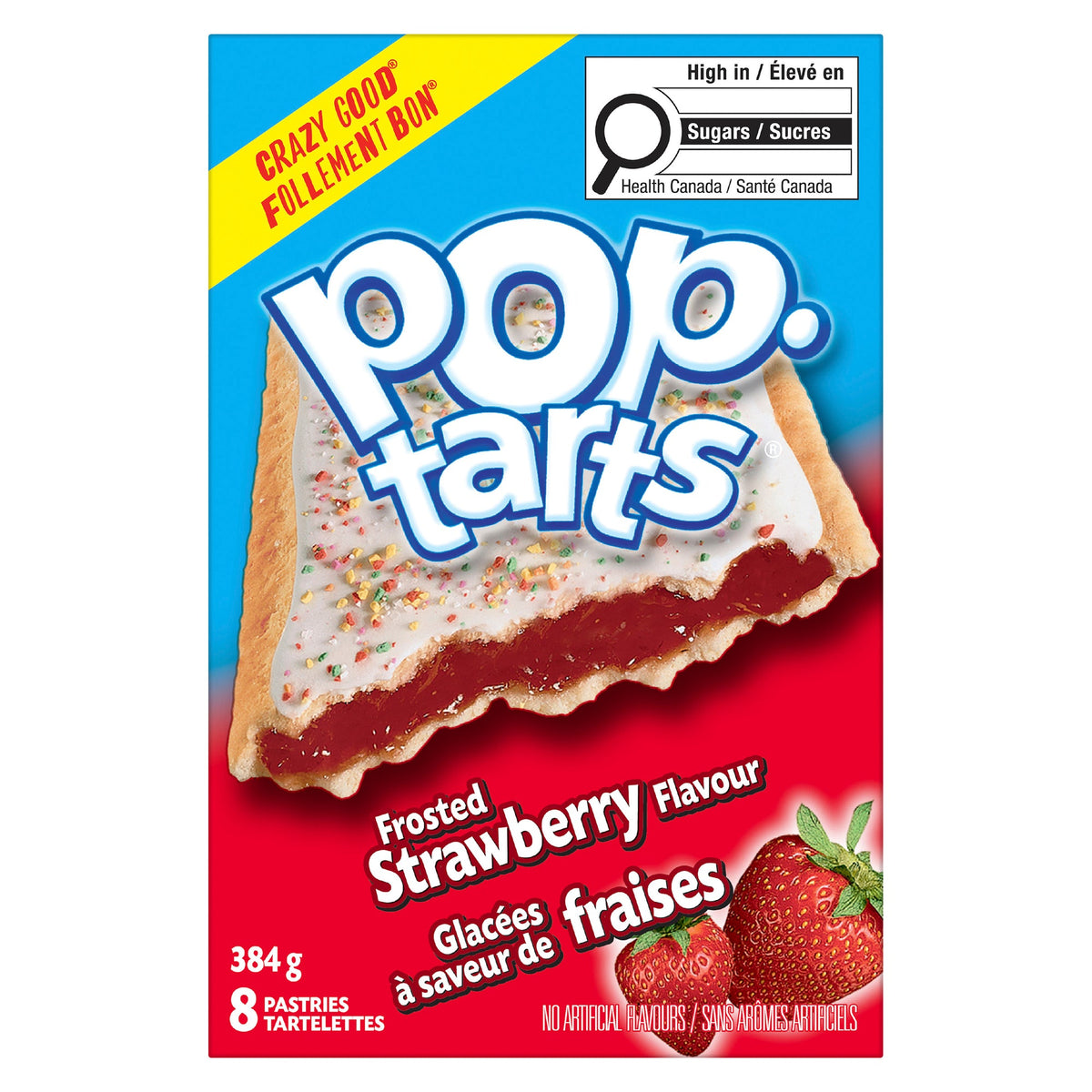 Kellogg's POP-TARTS Frosted Strawberry Box 12 x 384 Gramm USA – Produktansicht