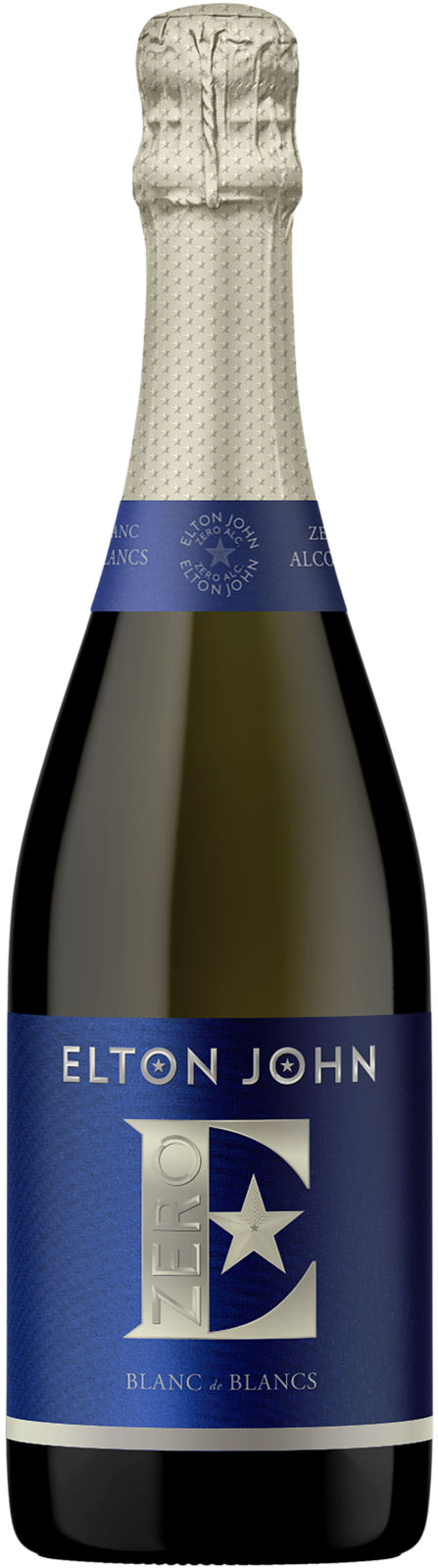 Elton John Blanc de Blancs 0,0% Alkoholfreier Schaumwein Kiste 6 x 75 cl – Produktansicht