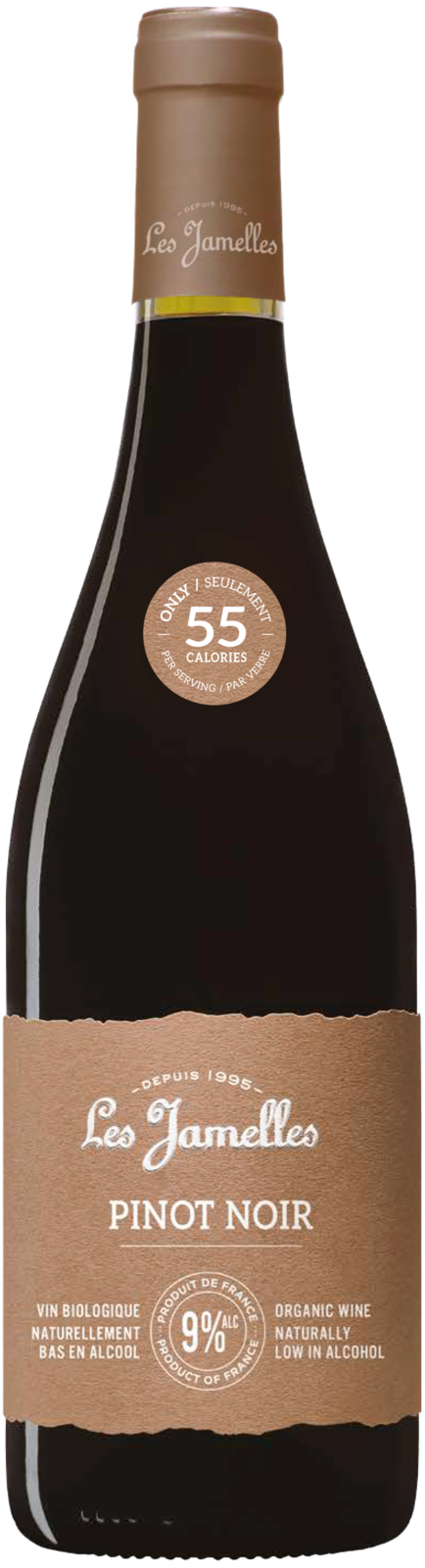Les Jamelles Pinot Noir Vin de France – Bio / Naturel 2023 Rotwein Kiste 6 x 75 cl / 9 % Frankreich – Produktansicht