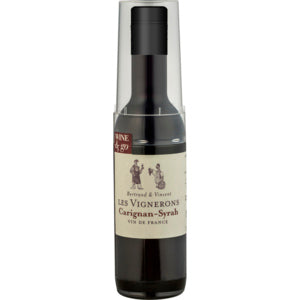 LES VIGNERONS Cari-Syrah Rotwein PET Pack 12 x 18.7 cl / 13 % Frankreich – Ansicht