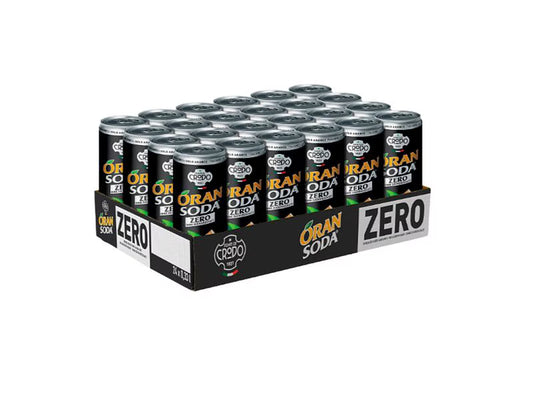 Oran Soda l'Aranciata ZERO Kiste 24 x 330 ml Italien – Produktansicht