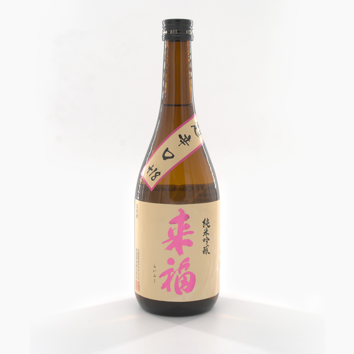 Sake Raifuku Chokarakuchi Junmai Ginjo 72 cl / 17 % Japan – Produktansicht